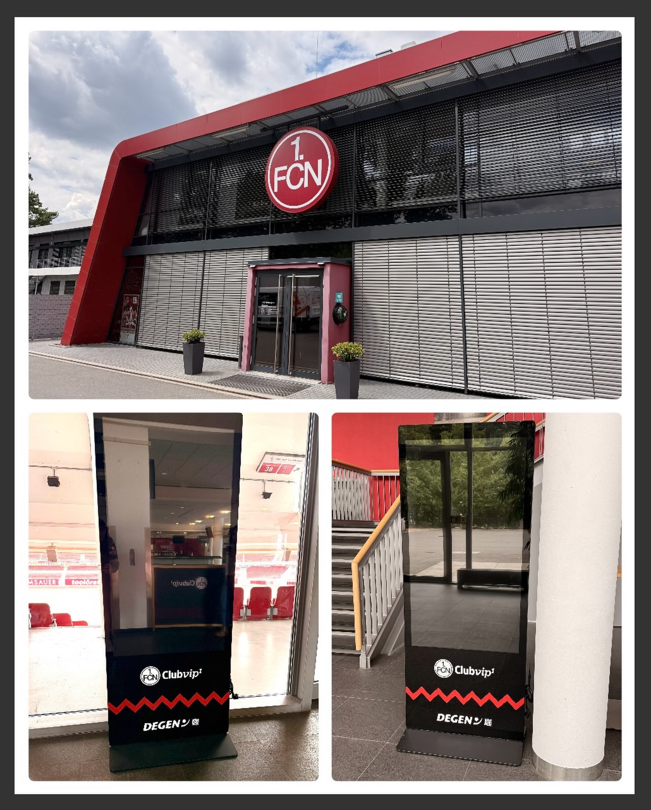 Werbebeschriftung für Degen GmbH & Co.KG im 1.FCNürnberg Vip Bereich