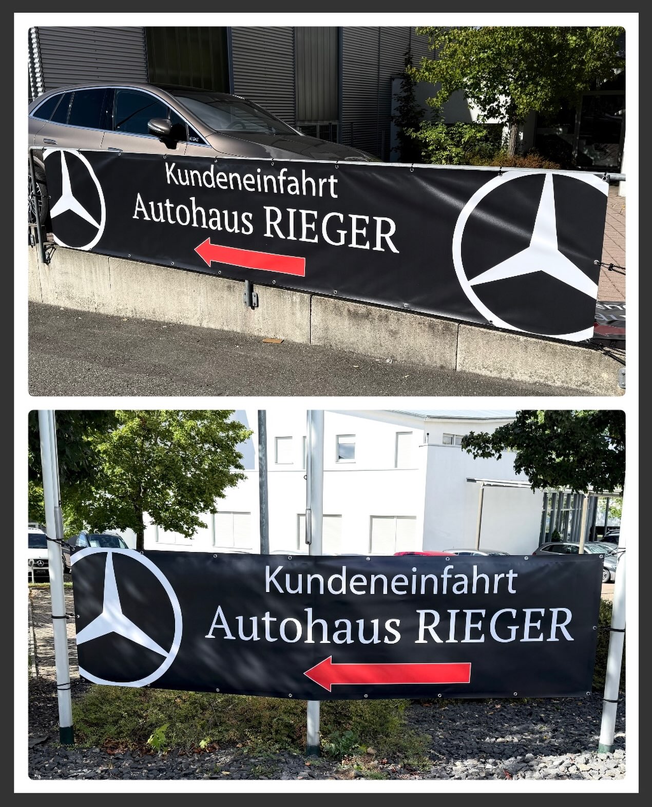 Werbebannerdesign und Druck für Mercedes RIEGER GmbH in Eckental 👍