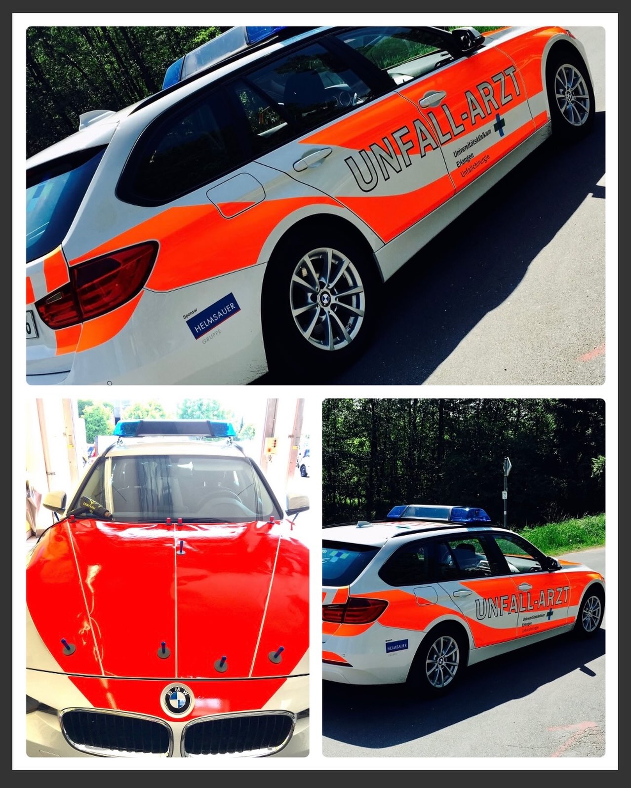 Signal-Leuchtwerbung für Einsatzfahrzeuge.